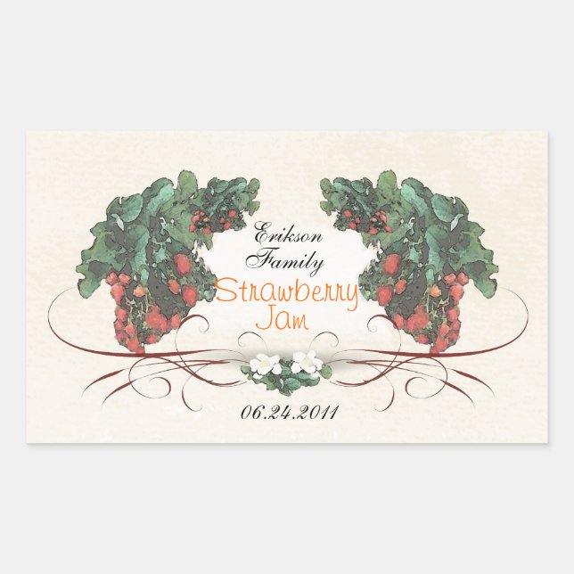 Strawberry canning label R1 (Front)