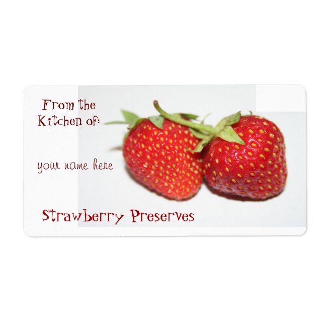 Strawberry Canning Labels (Front)