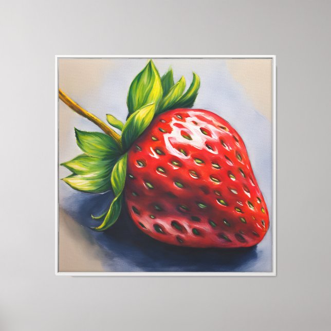 strawberry canvas print (Front)