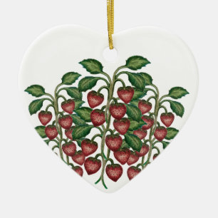Strawberry Ceramic Ornament