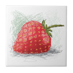 strawberry ceramic tile