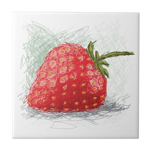 strawberry ceramic tile (Front)
