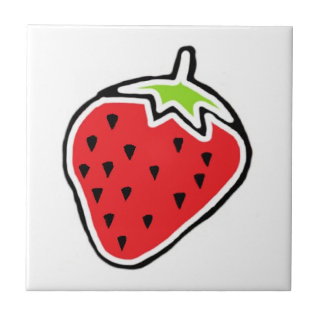 Strawberry Ceramic Tile (Front)