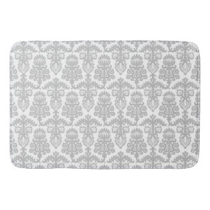 Strawberry Chandelier Pattern in Grey Bath Mat