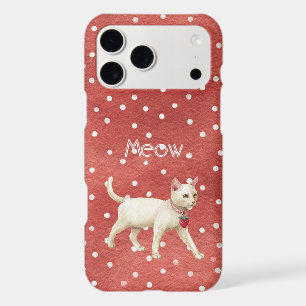 Strawberry Charm White Cat