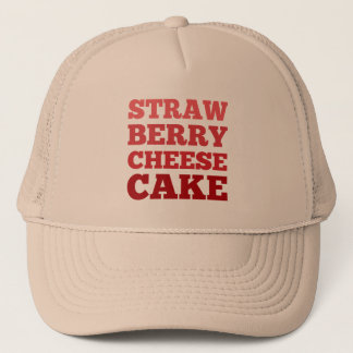Strawberry Cheesecake Aesthetic Food (dark) Trucker Hat