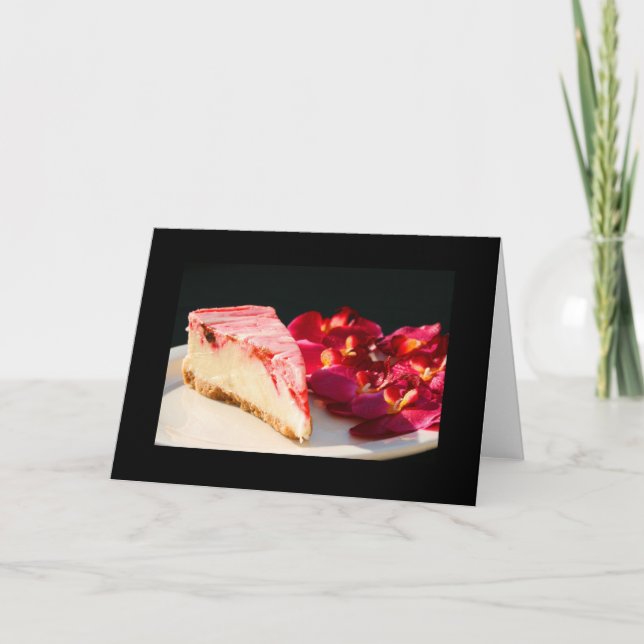 Strawberry Cheesecake And Orchids Greeting Card an (Front)