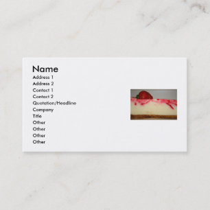 Strawberry Cheesecake Business Card