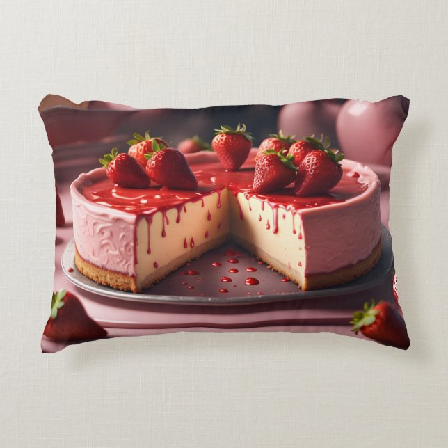 Strawberry Cheesecake Decorative Cushion (Front)