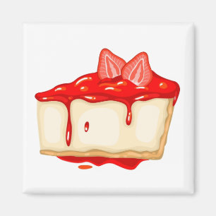 Strawberry Cheesecake delicious cake Magnet