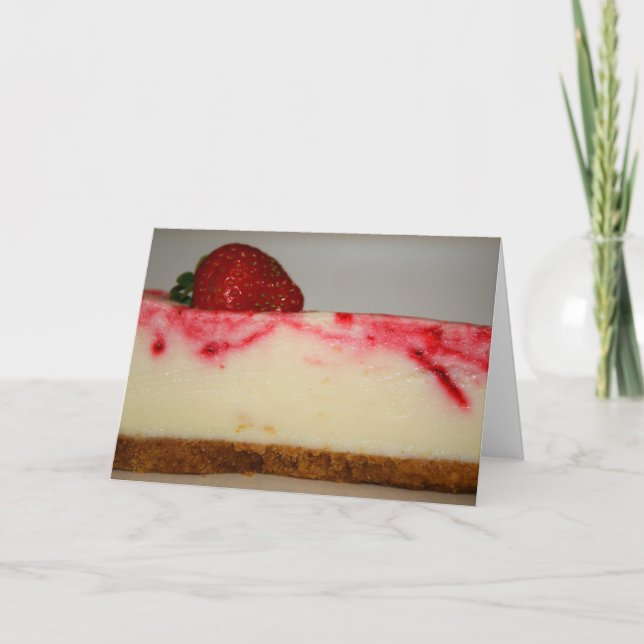 Strawberry Cheesecake Greeting Card,Note Card (Front)