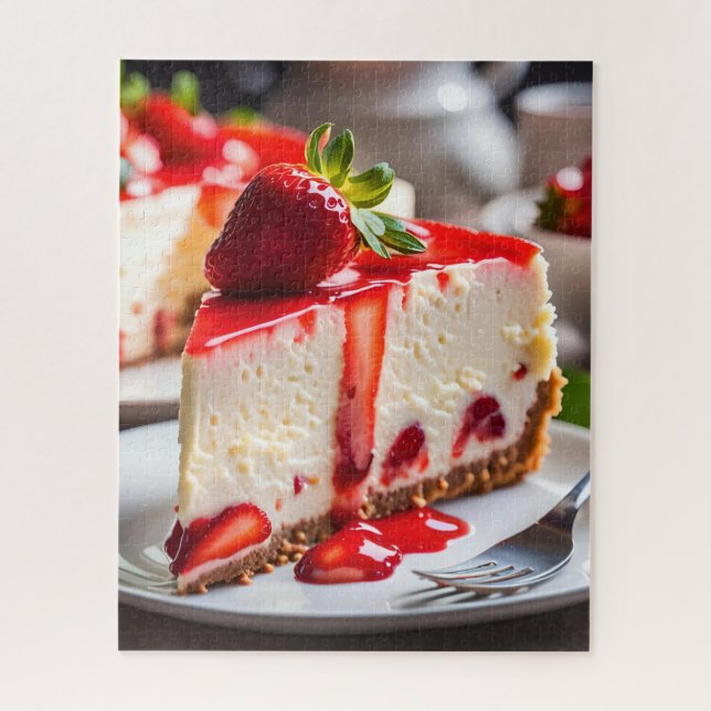 Strawberry Cheesecake Jigsaw Puzzle (Vertical)