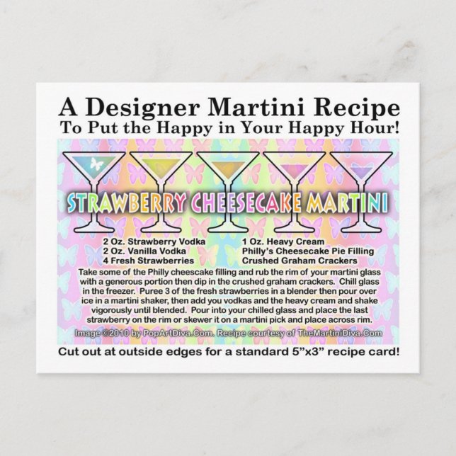 Strawberry Cheesecake Spring Martini Recipe Card (Front)