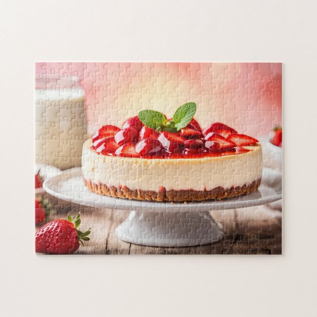 Strawberry Chesecake Jigsaw Puzzle (Horizontal)