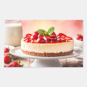 Strawberry Chesecake Rectangular Sticker