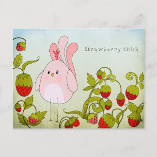 Strawberry Chick Postcard