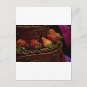 Strawberry Chocolate Cake Postcard
