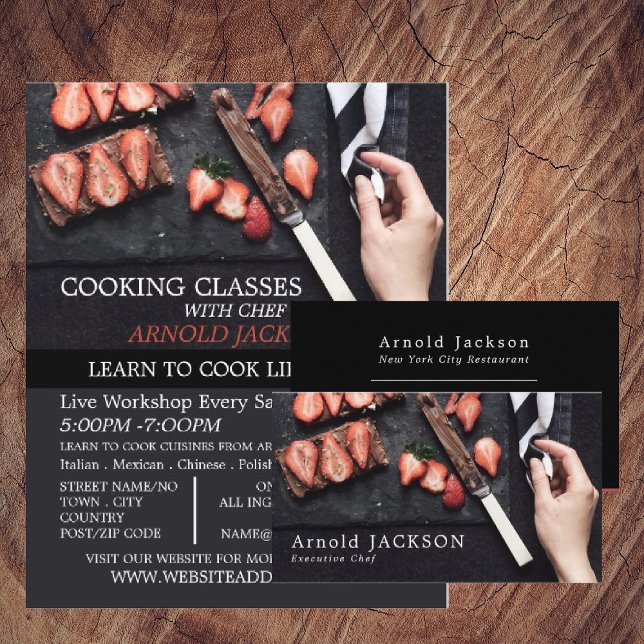 Strawberry Chocolate, Chef, Cooking Business Card (Creator Uploaded)