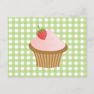 Strawberry Chocolate Cupcake Postcard