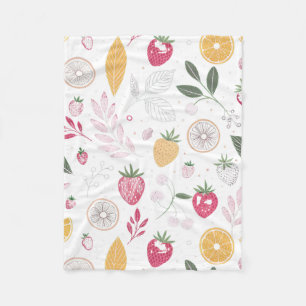 Strawberry Citrus Cosy Baby Fleece Blanket