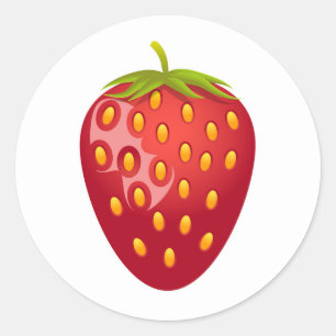 Strawberry Classic Round Sticker
