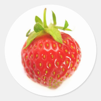 strawberry classic round sticker