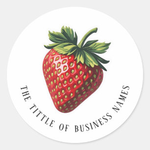 Strawberry Classic Round Sticker