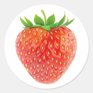 Strawberry Classic Round Sticker