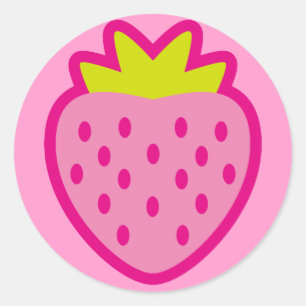 STRAWBERRY CLASSIC ROUND STICKER