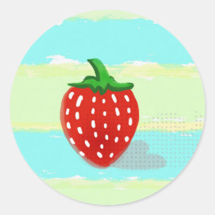 Strawberry Classic Round Sticker