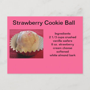 Strawberry Cookie Balls Postcard