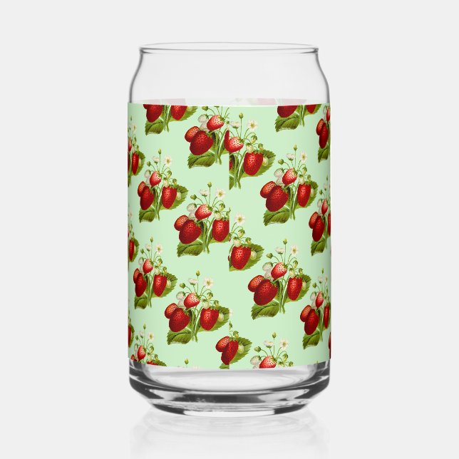 Strawberry Country Kitchen Can Glass (Right)