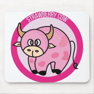 Strawberry Cow Costume Cute Design Ideas Cartoon Mouse Pad