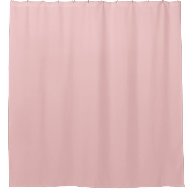 Strawberry Cream Solid Colour Print, Pastel Pink Shower Curtain (Front)