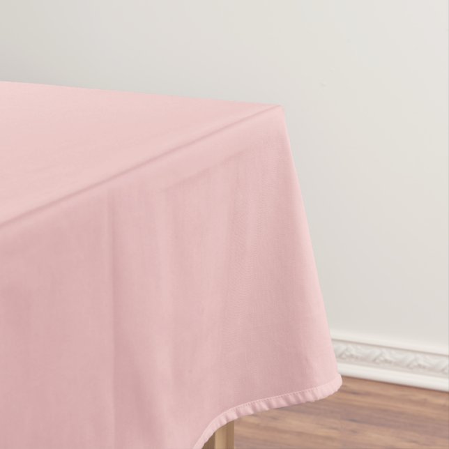 Strawberry Cream Solid Colour Print, Pastel Pink Tablecloth (In Situ)