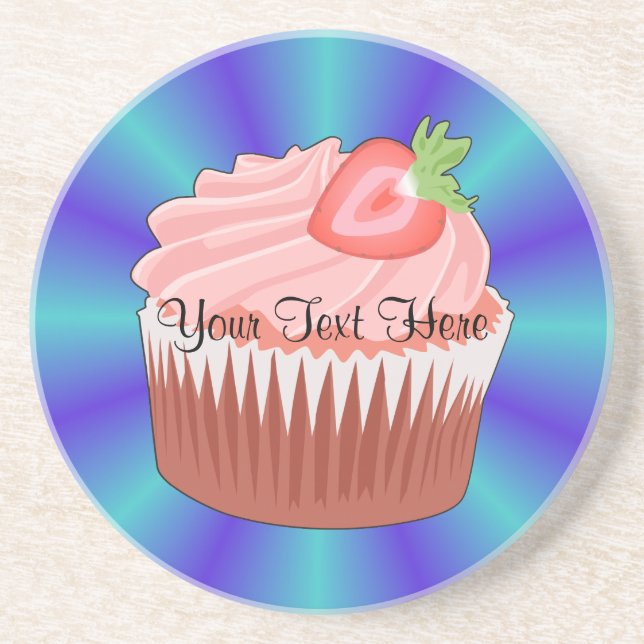Strawberry Cupcake Coaster (Front)