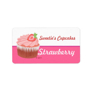 Strawberry Cupcake Labels