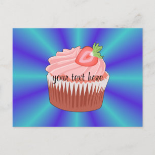 Strawberry Cupcake Postcard