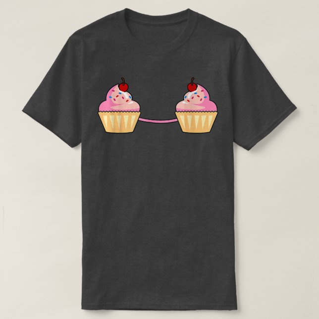 Strawberry Cupcakes Costume Halloween Chest Cospla T-Shirt (Design Front)