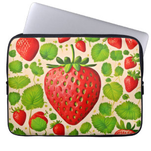 Strawberry Dadaist Artwork Laptop Sleeve