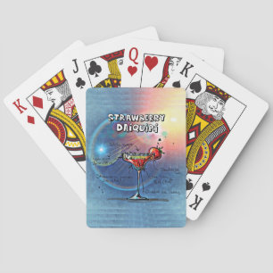 Strawberry Daiquiri (#10 of 12 Drink Recipe Sets)  Playing Cards