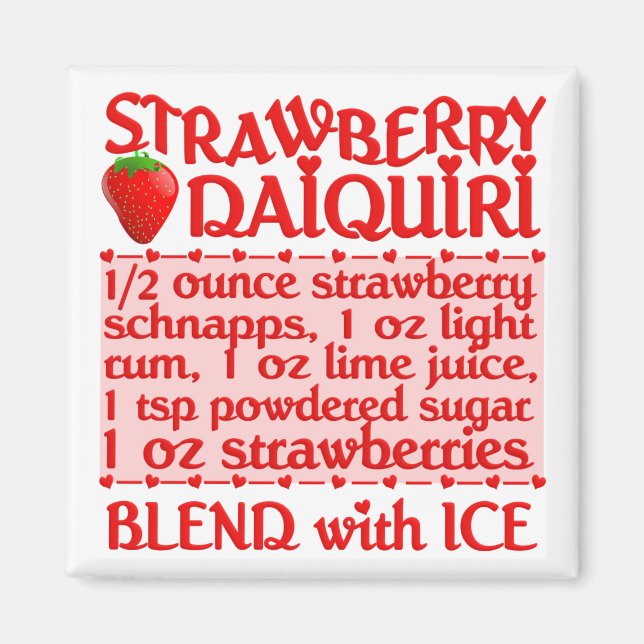 Strawberry Daiquiri magnet (Front)