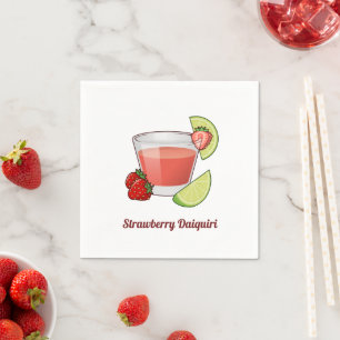 Strawberry Daiquiri Paper Napkins