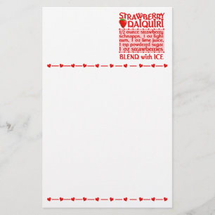 Strawberry Daiquiri stationary, customise Stationery