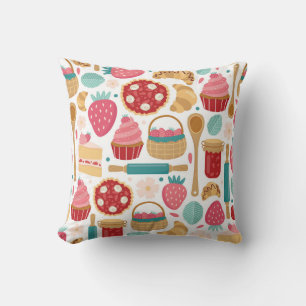 Strawberry Delight Pattern Cushion