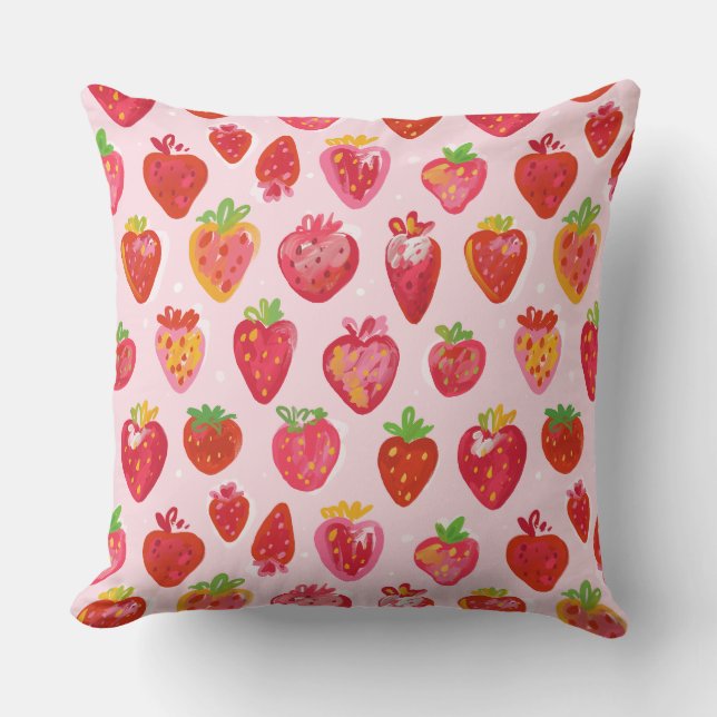 Strawberry Delight Pattern Cushion (Front)