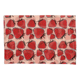 Strawberry Delight: Vintage Pattern Charm. Pillowcase