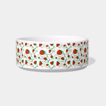 Strawberry  Design Dog Bowl