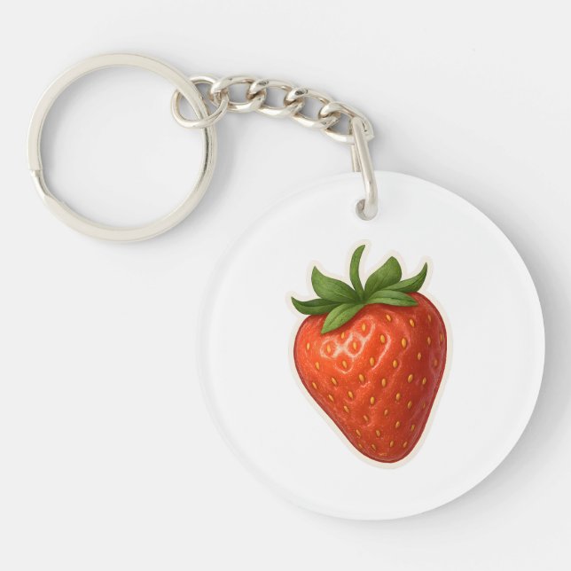 Strawberry Design Key Ring (Front)