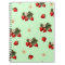 Strawberry design on green simple modern notebook 
